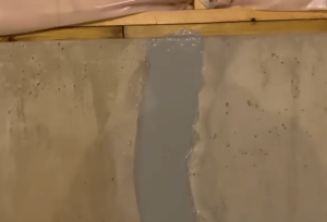 Concrete Foundation Crack Repair Haverhill Ma Old Repair Attempt Resealed
