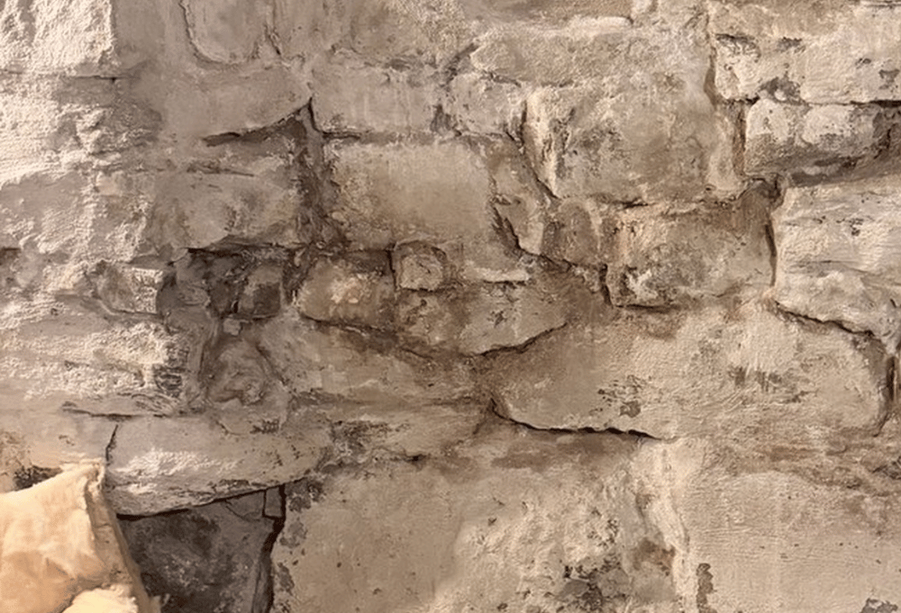 Stone foundation and basement inspection at an 1899 home in Newburyport, MA