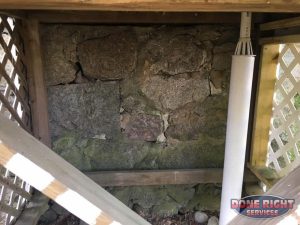 Under Deck Foundation Before Watermarked